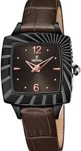 Reloj FESTINA Mujer F16651/9 - Acero Inoxidable y Correa de Cuero Marrón