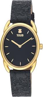Reloj TOUS Dai de Acero con Correa de Piel Negra