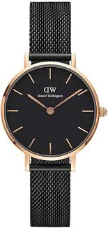 Reloj Daniel Wellington Petite Ashfield: Elegancia Negra y Dorada