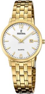 Reloj Clásico de Acero Inoxidable Dorado para Mujer - Festina F20514/2